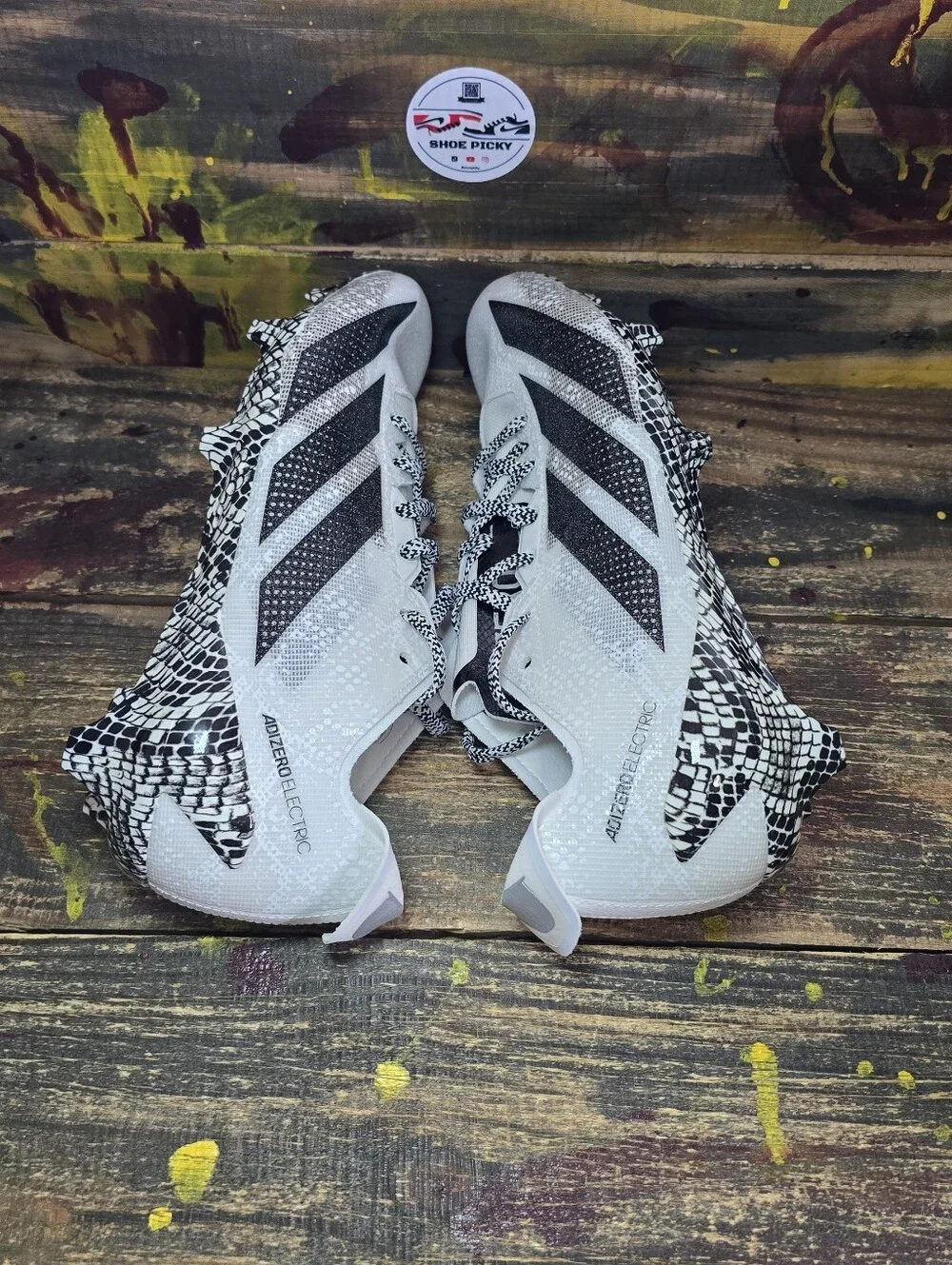 Adidas Adizero Electric 2 Cloud White Snakeskin Football Mens IE8867 Sz 10 New - Picture 4 of 8